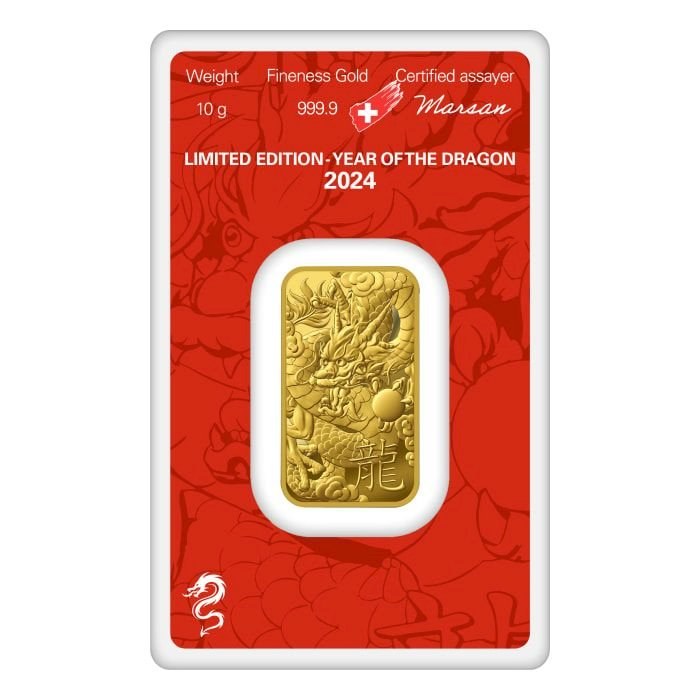 Argor-Heraeus - Gold bar Year of the dragon 2024 - 10 g